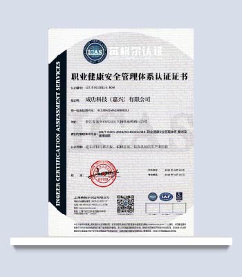 職業(yè)健康安全管理體系認(rèn)證證書(shū)